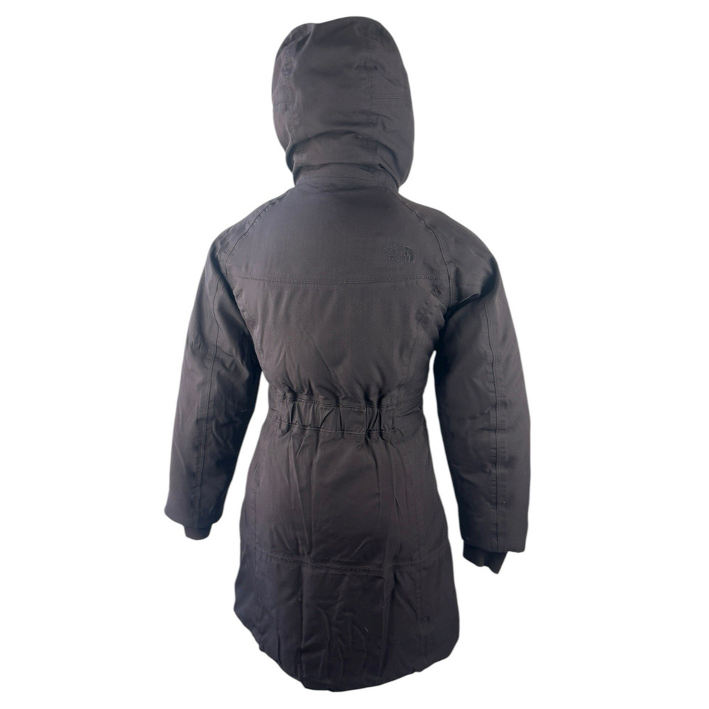 The North Face Parka Coat HyVent Goose Down Hooded Brown Winter Women’s Small - Picture 13 of 16